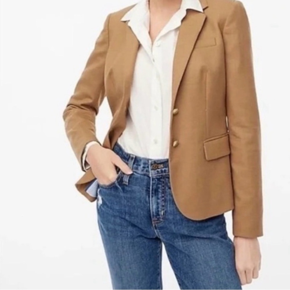 J Crew Factory Tan Camel Schoolboy Blazer